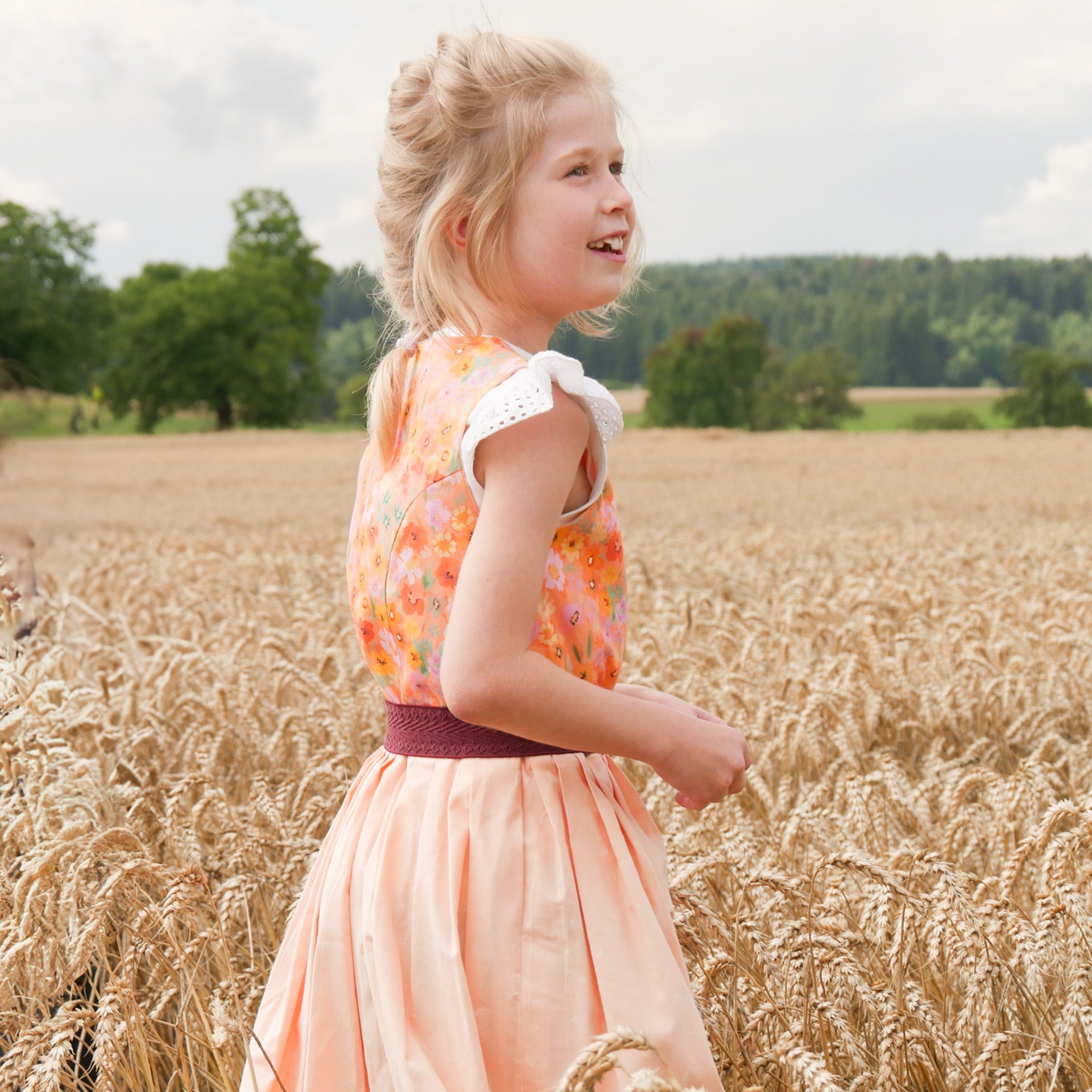 Dirndlkleid Emma orange