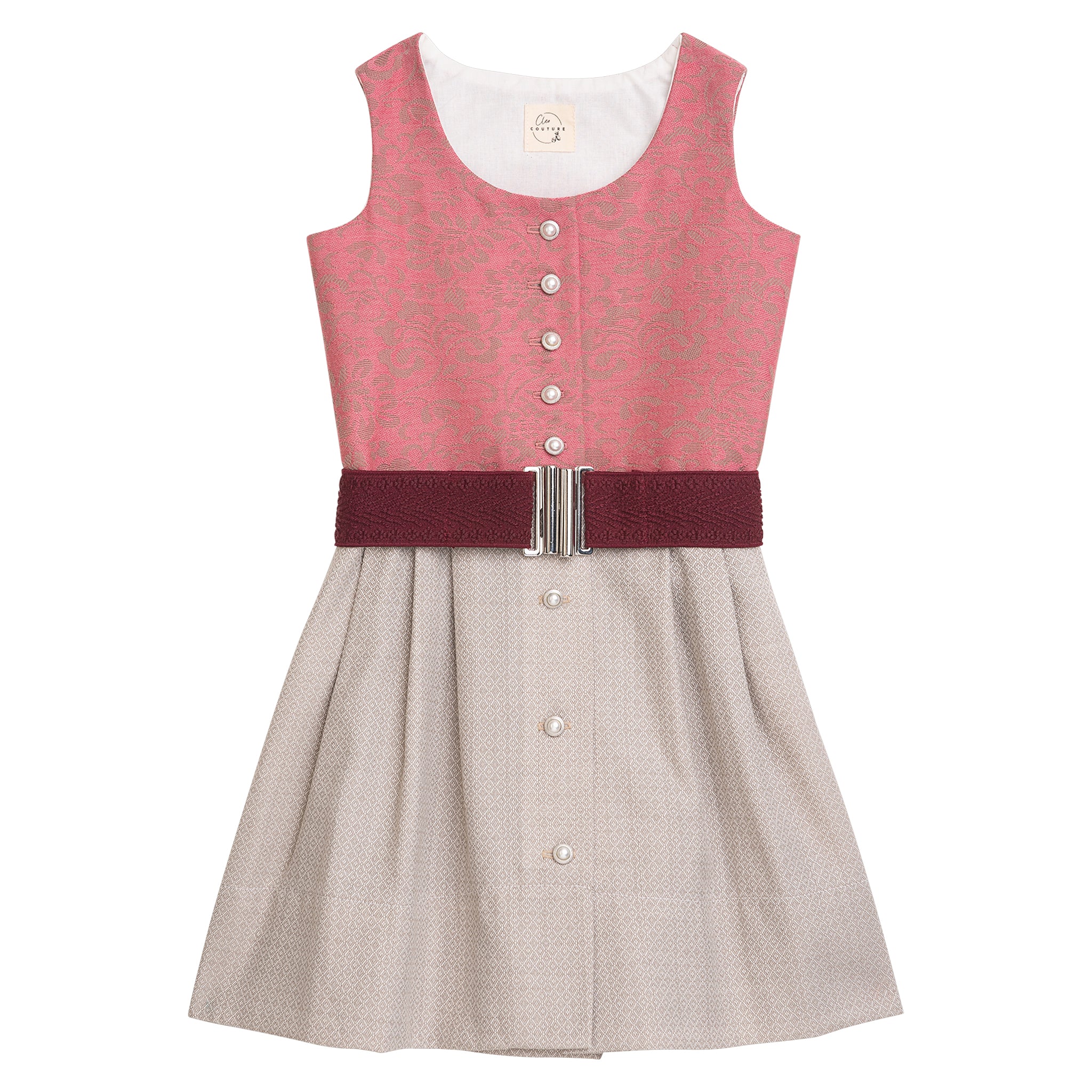 Dirndlkleid Emma rosé/beige