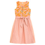 Dirndlkleid Emma orange inkl. Schürze & Gürtel