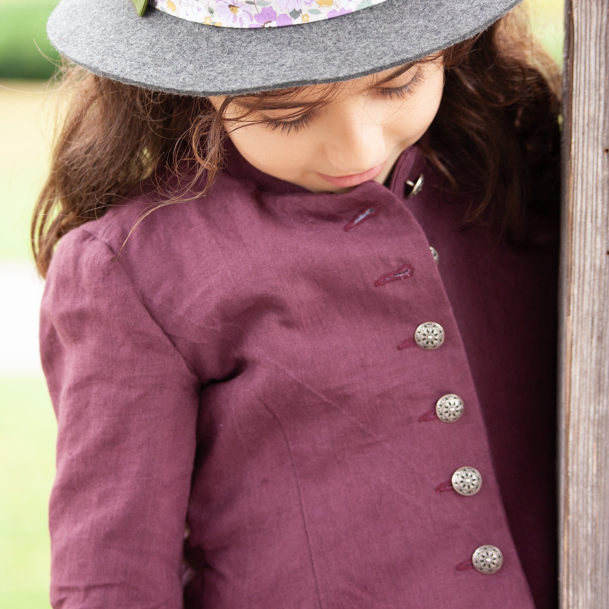 Trachtenjacke Aubergine (PreLoved-122/128)