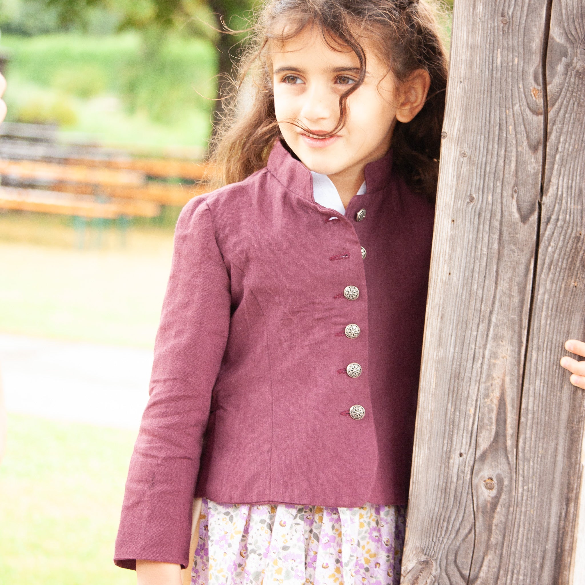 Trachtenjacke Aubergine (PreLoved-122/128)