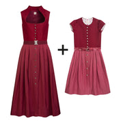 Damendirndl & Kinderdirndl weinrot (B)