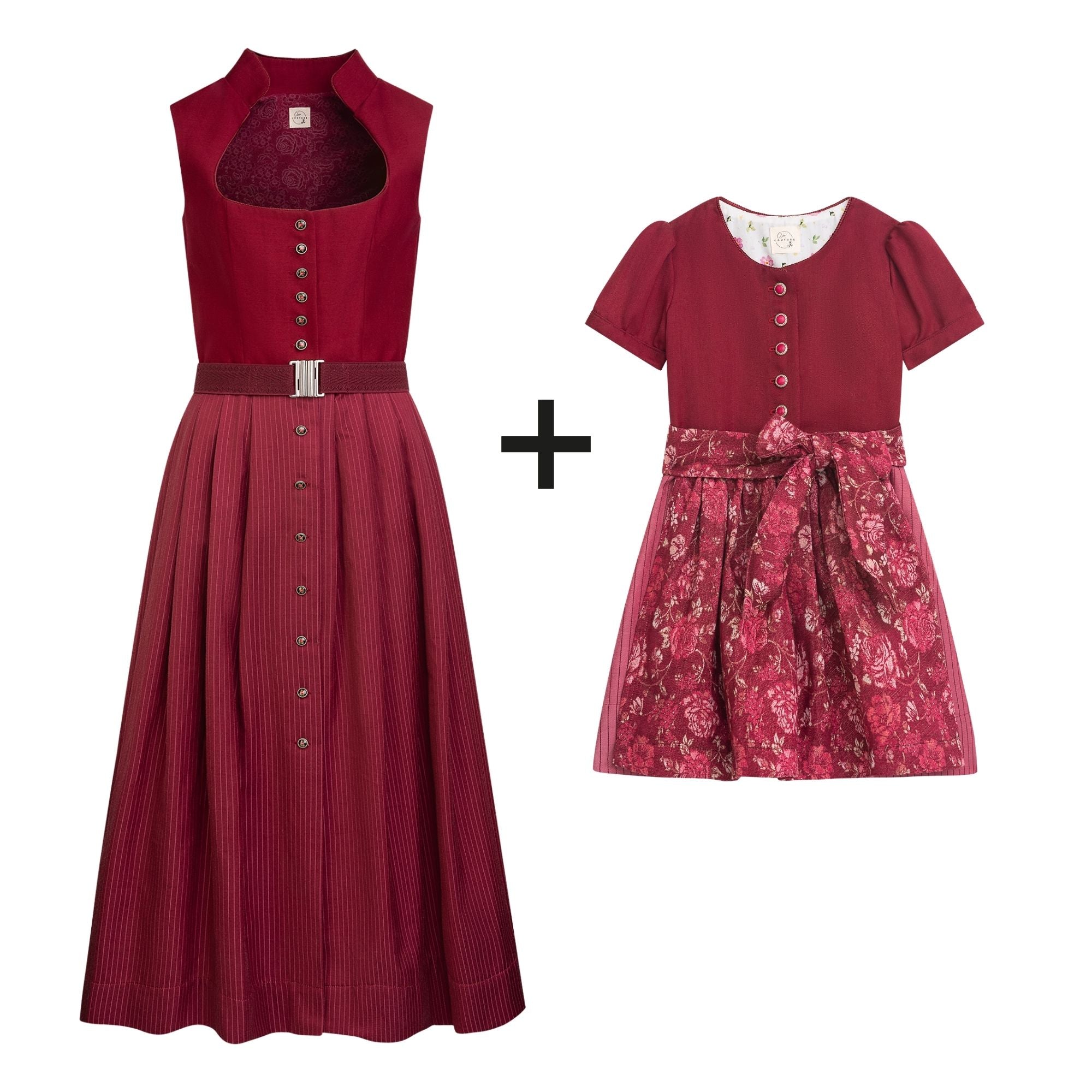 Damendirndl & Kinderdirndl weinrot (A)