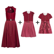 Damendirndl & Kinderdirndl weinrot (C)