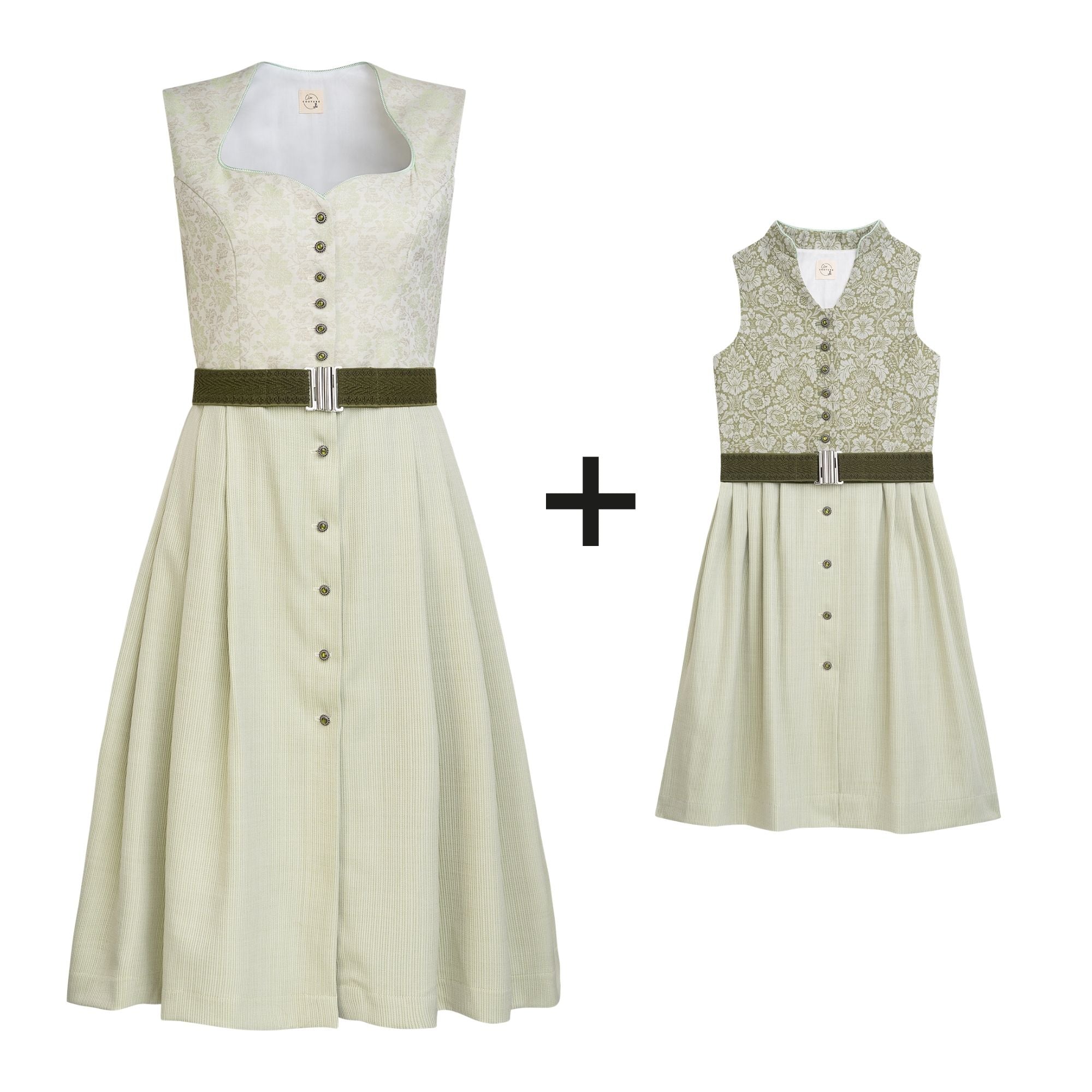 Damendirndl + Kinderdirndl pastellgrün