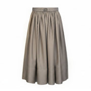 Damen Jacquard Schürze in Olivgrün mit Schließe