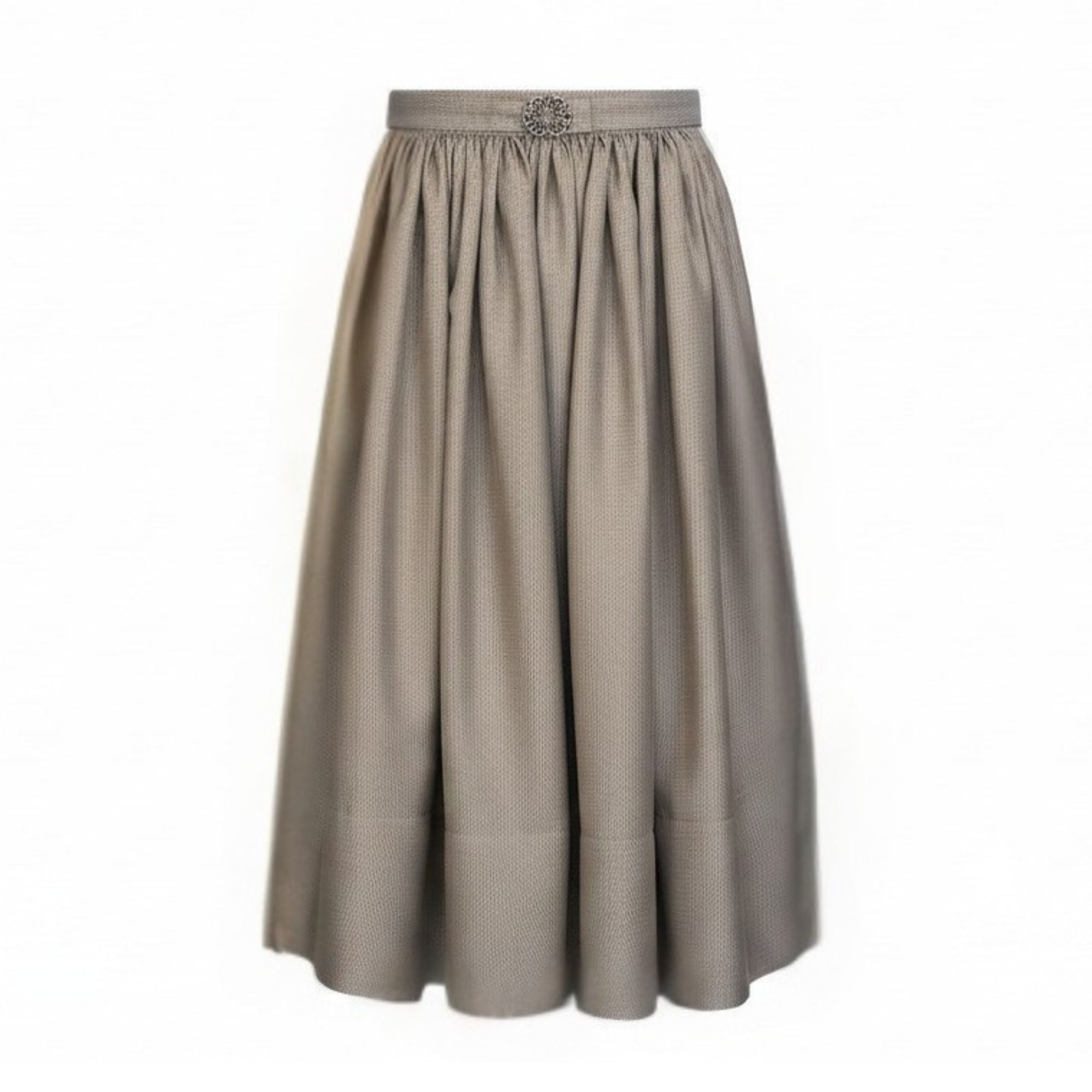 Damen Jacquard Schürze in Olivgrün mit Schließe