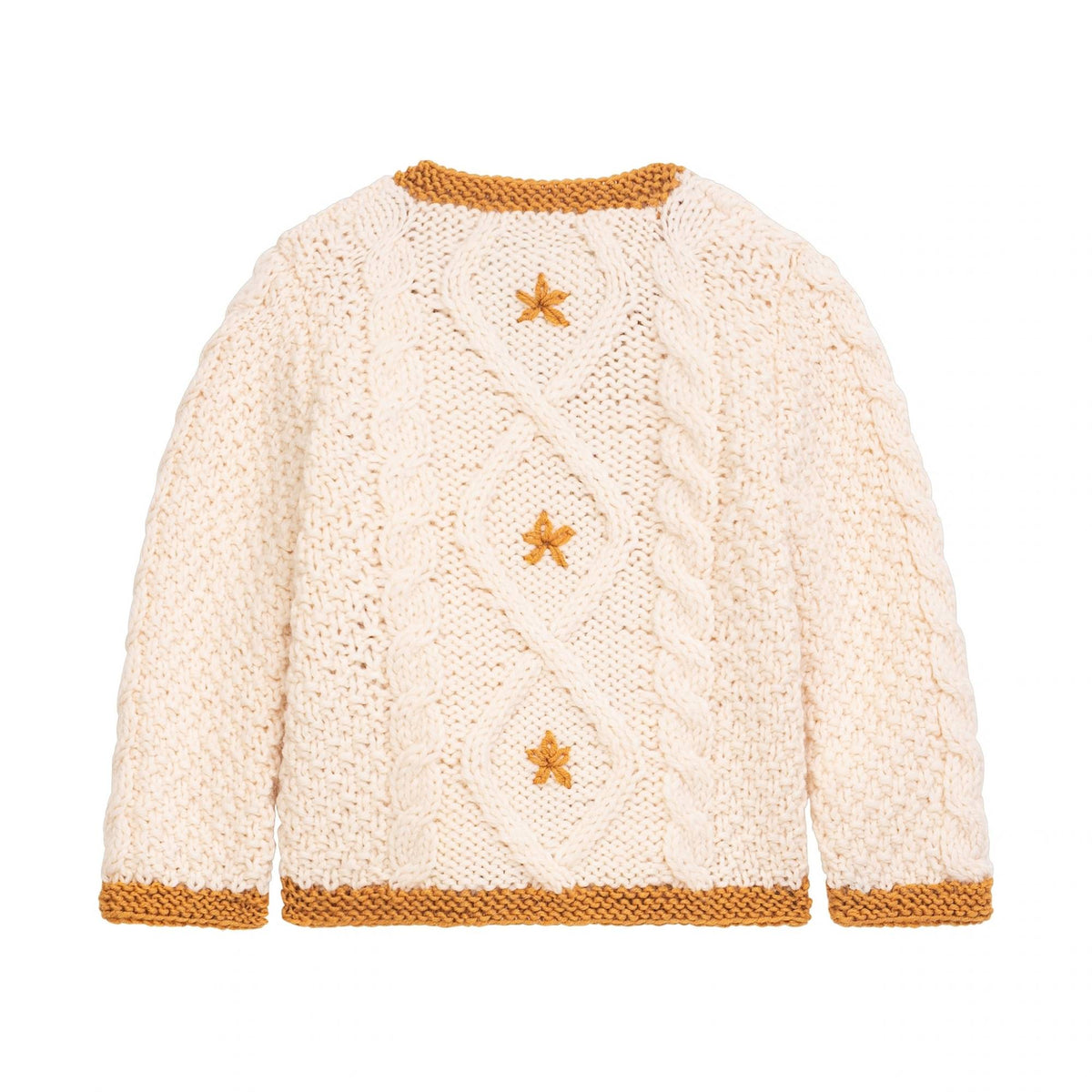 Kinderdirndl mit Strickjacke Ocker/Beige