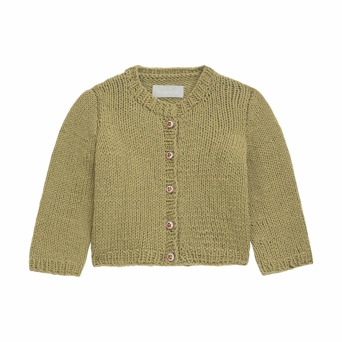 Kinderdirndl mit Strickjacke Grün/Rosa