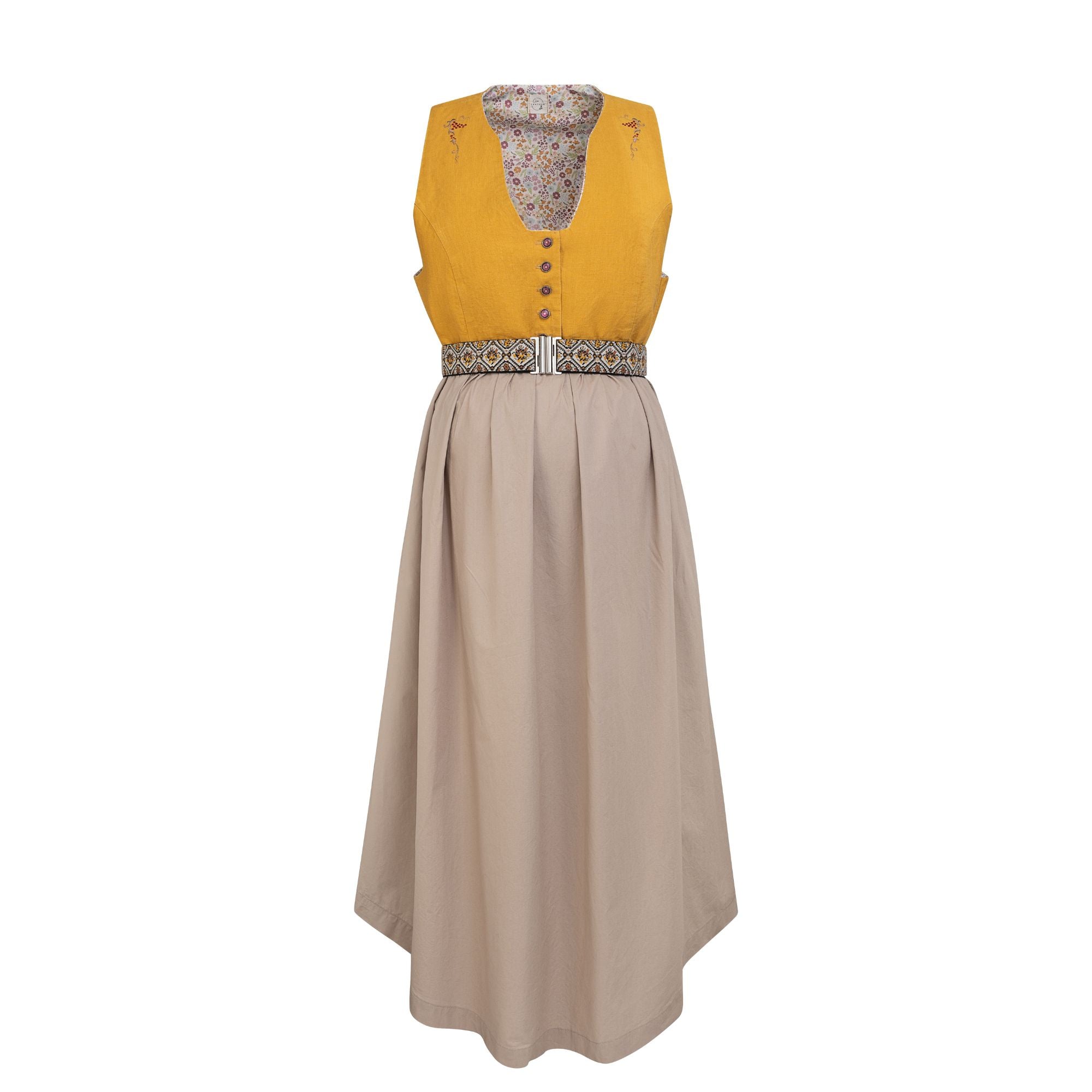 Umstandsdirndl Senfgelb
